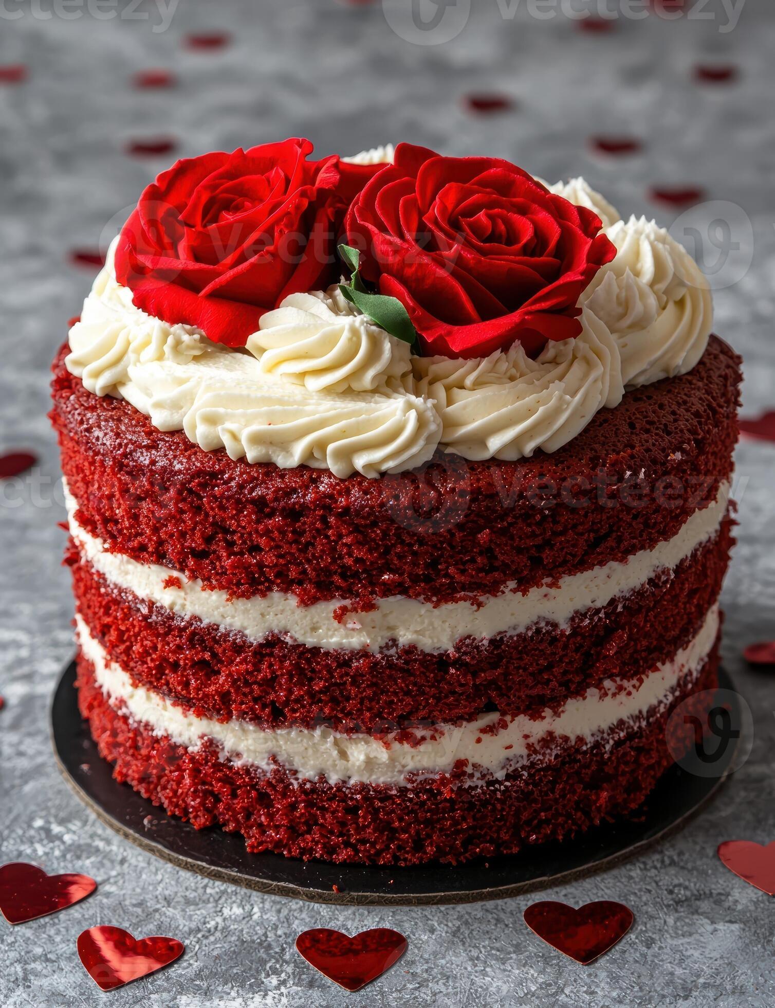 Decadent Red Velvet Cake with Cream Cheese Frosting